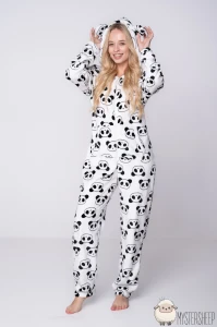 Kigurumi Onesie Damskie Mystersheep POLAR - Biały w Pandy
