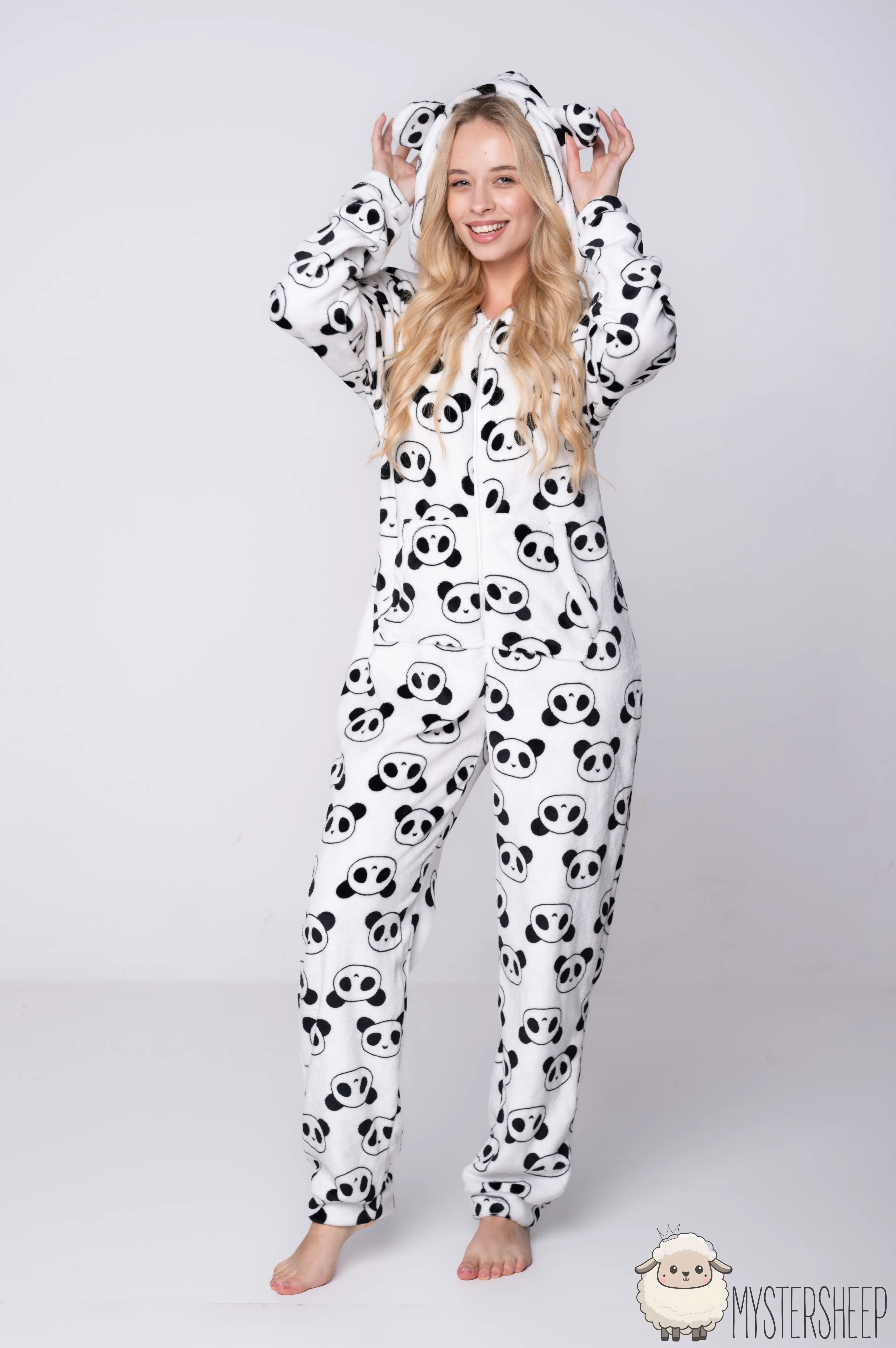 Kigurumi Onesie Mystersheep - Biały w Pandy